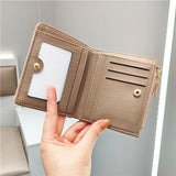 NEW RETRO EMBROIDERED CAT SHORT WALLET_CWAB2569