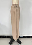 Stretched-Waist Wide-Leg Sportswear Pants