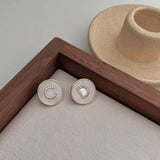 Versatile Shell Letter Earrings