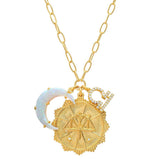 MICRO PAVED ZIRCONIA ZODIAC PENDANT NECKLACE_CWMM5295