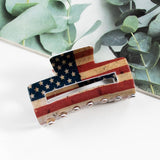 Cwaha5137_4Th Of July Flag Stylish Rectangular Hair Clip