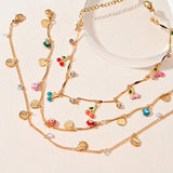 BEACH ANKLET WITH CHERRY SHELL STAR CHARMS_CWAJE4609