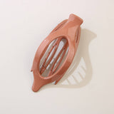 Glossy Matte Oval Hair Clip-Large Duckbill Style_Cwaha07479