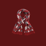 RED KNIT SCARF COZY WINTER CHRISTMAS GIFT_CWASC1500