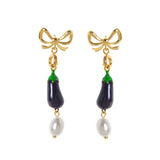 FASHIONABLE VEGETABLE WINE GLASS PEARL EARRINGS_CWAJE5053