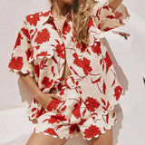 Stylish Lace Printed Shirt And Shorts Set