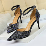 SHALLOW POINTED TOE SEQUINED SEXY HIGH HEELS_CWSHH0055