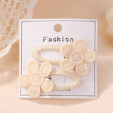 FRESH DAISY FIVE PETAL FLOWER HAIR CLIP SET_CWAHA6706