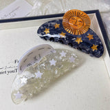 SUNFLOWER SNAIL ACETATE HAIR CLAW CLIP AESTHETIC_CWAHA1329