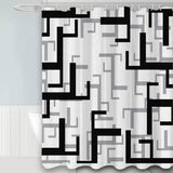SIMPLE GEOMETRIC WATERPROOF SHOWER CURTAIN_CWMM1796