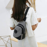 Trendy Plaid One Shoulder Messenger Bag_Cwab2670