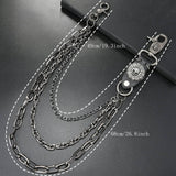 PUNK SKULL PENDANT MULTI LAYERED TROUSER CHAIN_CWMM4879