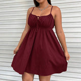 SLEEVELESS MINI DRESS WAIST SLIM STRAPPY FIT_CWDHL1043