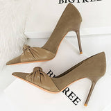 FASHIONABLE SHALLOW BOW HIGH HEELS_CWSHH0082