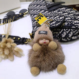 FURRY BALL PENDANT SLEEPING DOLL PENDANT KEYCHAIN_CWMM2513