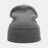 SOLID COLOR KNITTED HAT WITH CUFFS_CWAH1578