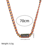 BOHO LOVE PENDANT NECKLACE COLORFUL GOLD PLATED_CWMM6972