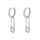 FASHIONABLE DESIGN PAPERCLIP ZIRCONIA EARRINGS_CWAJE5131