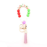 PERSONALIZED CHRISTMAS GIFT SILICONE BEAD KEYCHAIN_CWMM7008