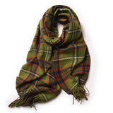 PLAID WINTER SCARF FOR WOMEN SOFT TASSEL SHAWL_CWASC0224