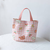 CUTE PRINTED LUNCH TOTE BAG FOR GIRLS SMALL_CWAB5662