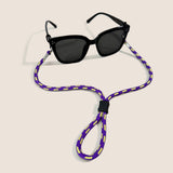 COLORFUL DUAL COLOR BLOCK BRAIDED GLASSES LANYARD_CWMM1157
