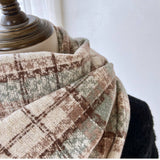 PLAID TASSEL SCARF WRAP FOR STUDENTS COUPLES_CWASC1461