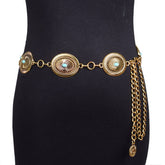 RETRO STYLE METAL OVAL BUCKLE WAIST CHAIN_CWABE0489
