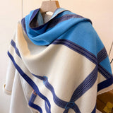 Colorblock Elegant Warm Faux Cashmere Scarf_Cwasc03452