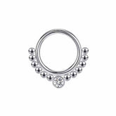 GEOMETRIC TITANIUM NOSE STUD WITH ZIRCON_CWMM9527