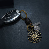 MENS VINTAGE BRAIDED COWHIDE KEYCHAIN_CWMM4790