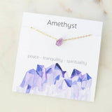 NATURAL CRYSTAL GRAVEL PENDANT NECKLACE WITH CARD_CWAJE1050