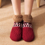 NON SLIP WARM PLUSH INDOOR SLIPPERS_CWMS0703