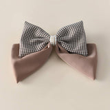 HOUNDSTOOTH FASHION BIG BOW HAIRPIN_CWASC1056