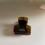MINIMALIST GOLD TONE MINI TORTOISE HAIR CLAW_CWAHA4016