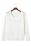 Solid Color Knit Loose Elongated Sleeve Turtleneck Sweater
