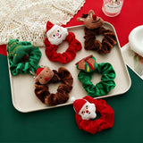8Pcs Xmas Plush Hair Scrunchies Jingle Bells_Cwaha07590