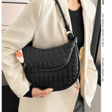 HANDMADE STRAW BAG FASHION ONE SHOULDER ARMPIT BAG_CWAB1912