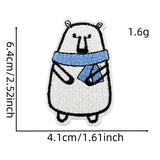 Winter Blue Christmas Graffiti Embroidered Patch_Cwmm4028