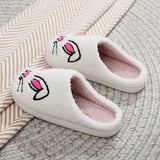 RABBIT PRINT EMBROIDERED COTTON SLIPPERS_CWSHS0866