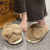 Women Winter Bow Fluffy Slippers_Cwshs0377