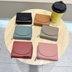 New Solid Color 3-Fold Wallet With Flip Cover_Cwab06253