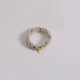CUTE PEARL CRYSTAL HAIR TIE ELASTIC HANDMADE BAND_CWAHA6763