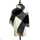 AUTUMN WINTER PLAID THICK SHAWL SCARF_CWASC0176