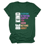 Trendy Womens Tee With Kindness Slogan
