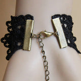 HALLOWEEN FLOWER CRYSTAL LACE BRACELET WITH RING_CWMM0162