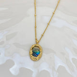 RETRO IRREGULAR PERSONALITY OVAL PENDANT NECKLACE_CWMM3843