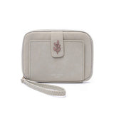 New Solid Leaf Decor Zipper Short Wallet_Cwab06258