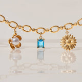Vacation Pearl Heart Flower Blue Bracelet