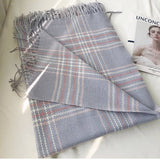 PLAID FAUX CASHMERE SCARF THICK WARM WINTER WRAP_CWASC1453